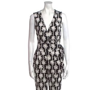 AUTHENTIC DIANE VON FURSTENBERG TERRIA SILK PRINTED JUMP SUIT